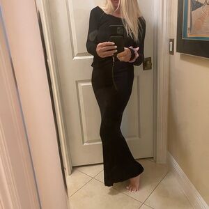 Elegant Black Long Sleeve Dress